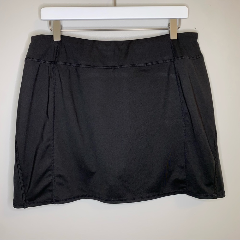 Tangerine black athleisure flounce skort skirt size XL